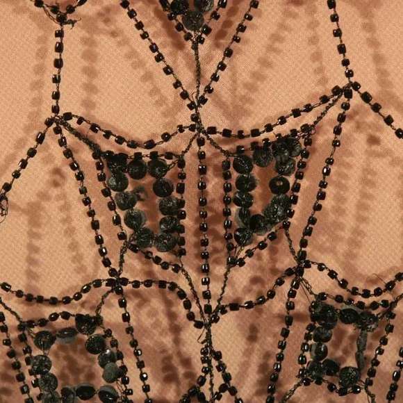 GUY LAROCHE HAUTE COUTURE BEADED DRESS 38/2-4 $9K LUXE BLACK EVENING GOWN & SLIP - Picture 7 of 10